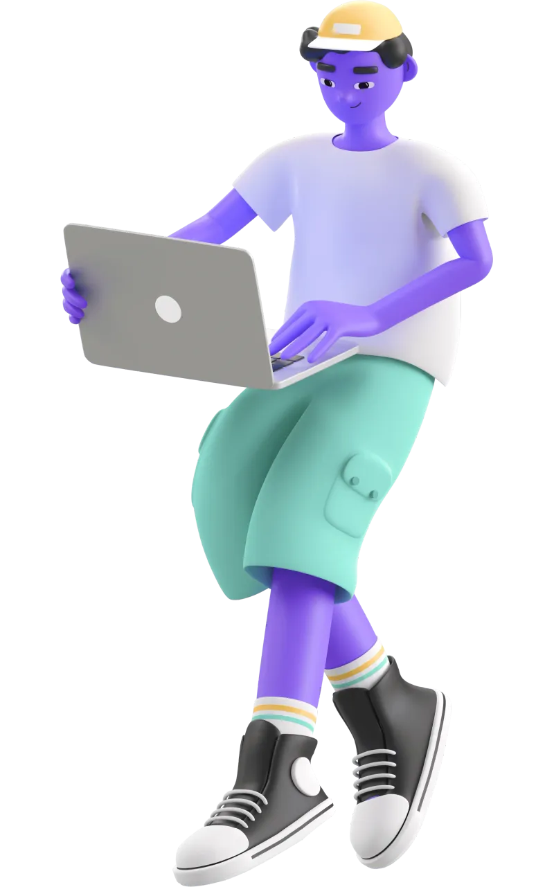 Person working on laptop